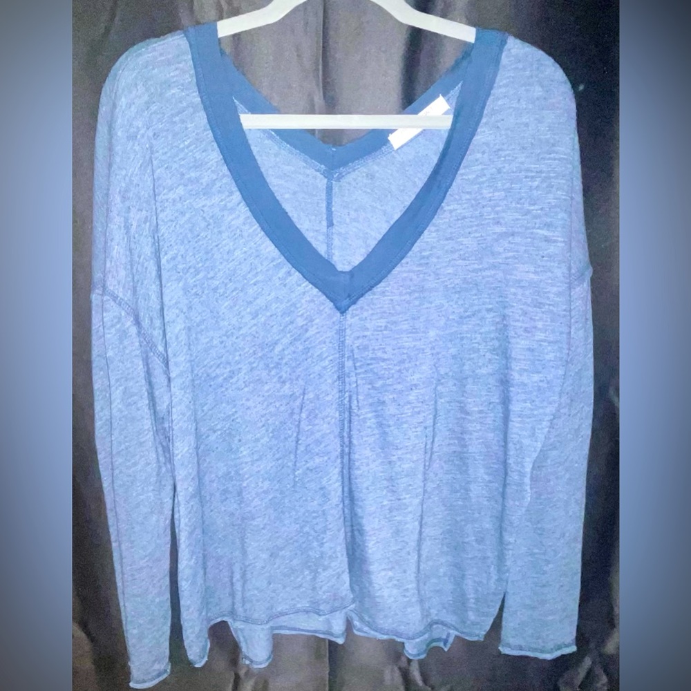 Project Social T Oversized V-Neck Long Sleeve Tee